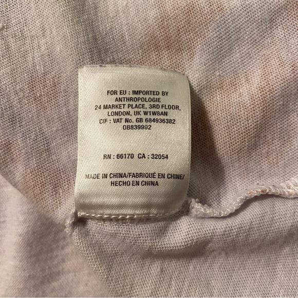 Anthropologie Meadow Rue Linen Blend Floral T-Shirt - Picture 9 of 13